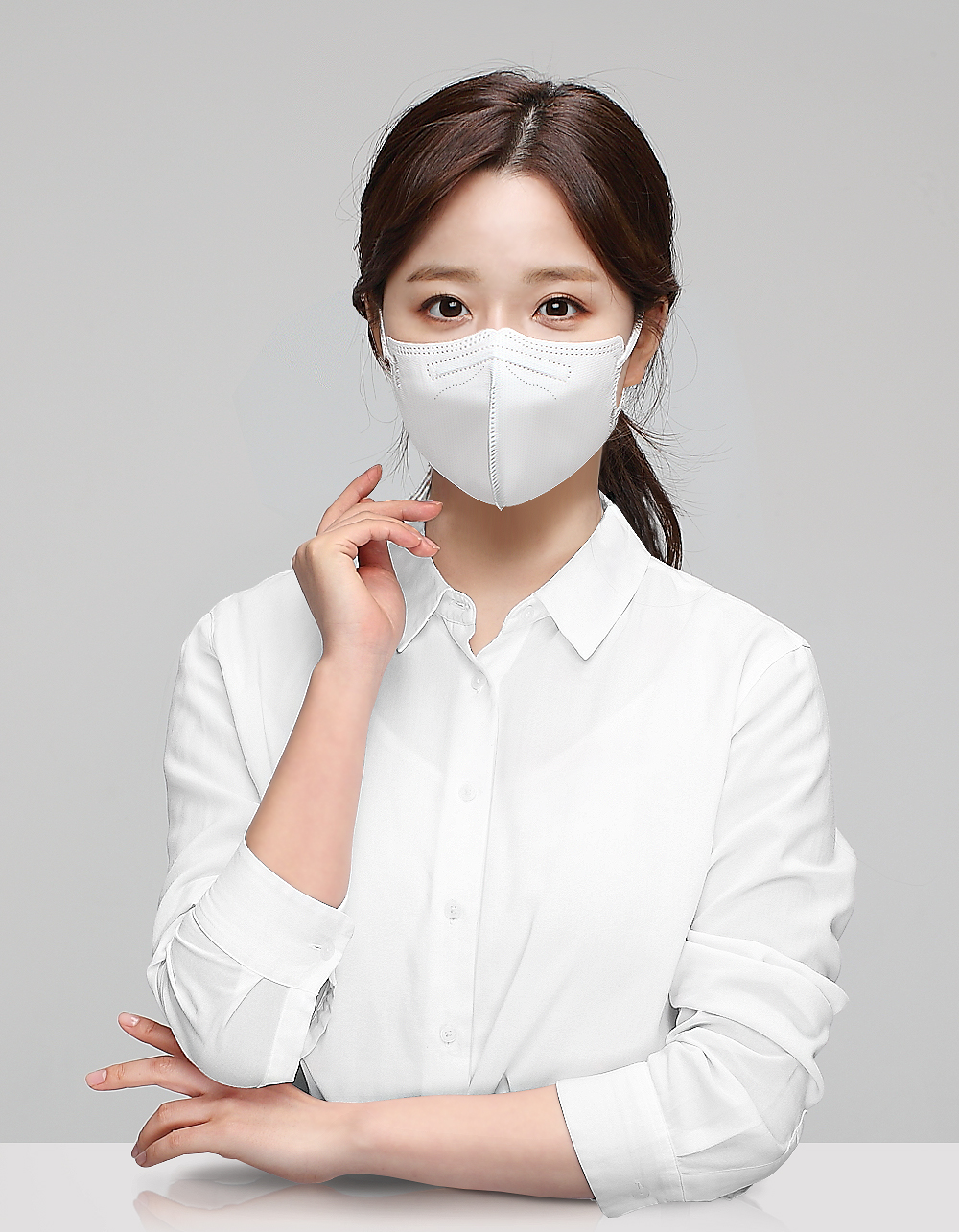 Arte KF94 2D adult face masks, 50-pack, Korean respiratory masks from 樂爸團購 with adjustable fit and breathable design.