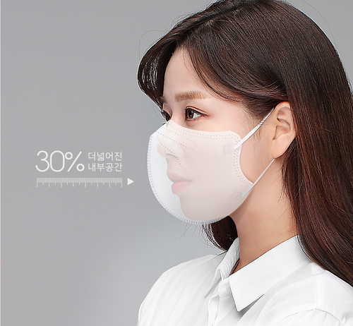 Arte KF94 2D adult face masks in a pack of 50, Korean protective masks with a three-dimensional design for comfortable fit.